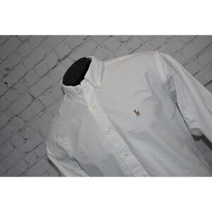Polo Ralph Lauren Dress Shirt Yarmouth Oxford Mens Size Large 16.5 - 35 White